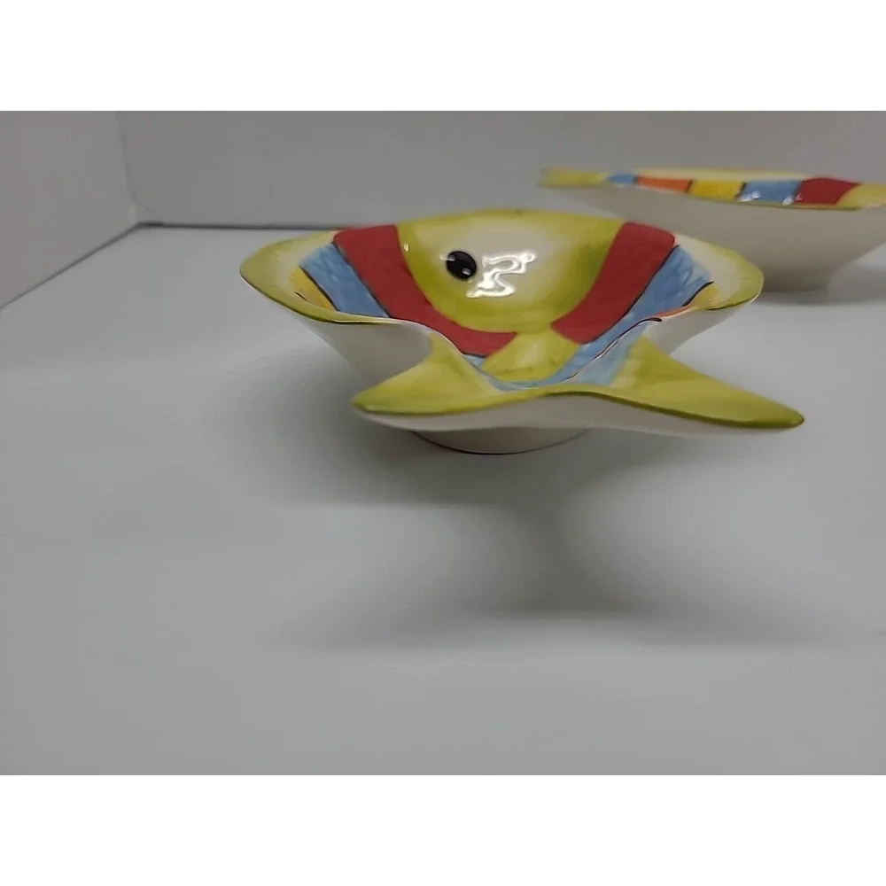 (2) Pier 1 Imports Fish Bowl Dish 7